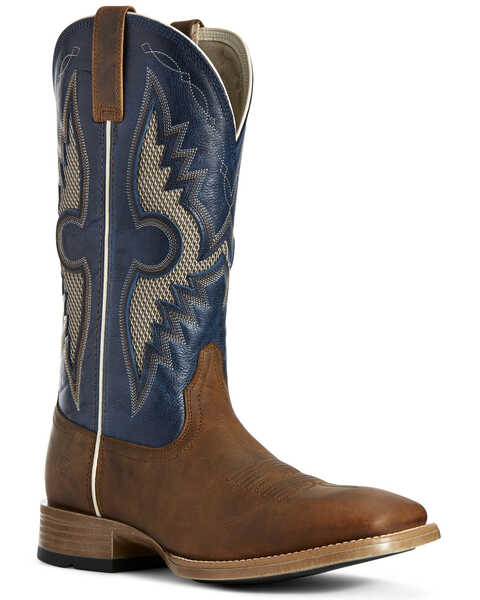 Ariat Men's Soldado VentTEK Western Boots - Broad Square Toe, Blue, hi-res