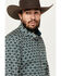 Image #2 - Panhandle Men's Select Medallion Long Sleeve Button-Down Western Shirt, Dark Green, hi-res