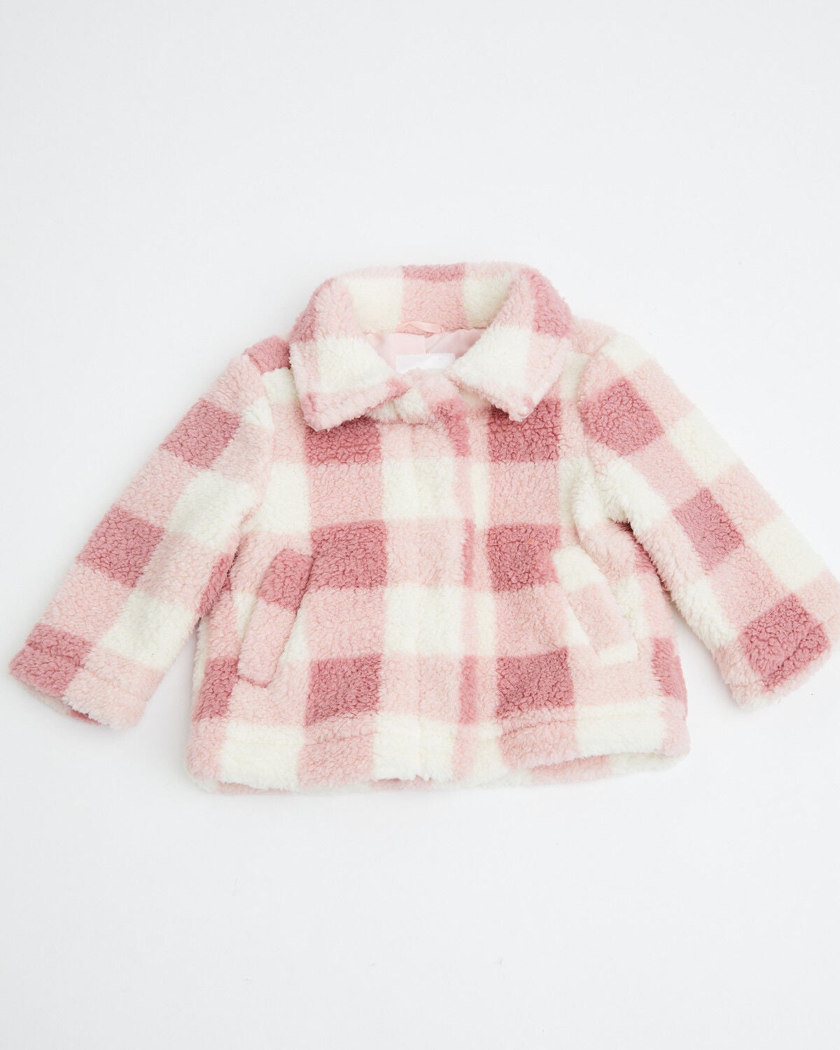 Becca Infant Girls' Plaid Print Sherpa Jacket, Multi, hi-res