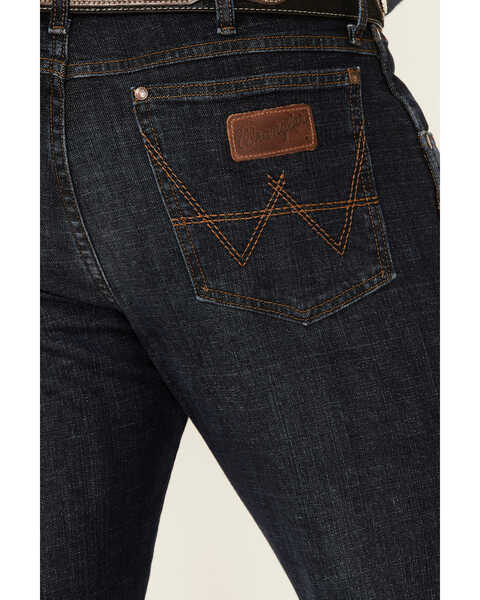 Wrangler Retro Men's Dark Wash Rocky Mount Relaxed Bootcut Jeans - Tall , Blue, hi-res