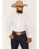 Image #1 - Ariat Men's Pace Geo Print Long Sleeve Button-Down Western Shirt - Big, White, hi-res