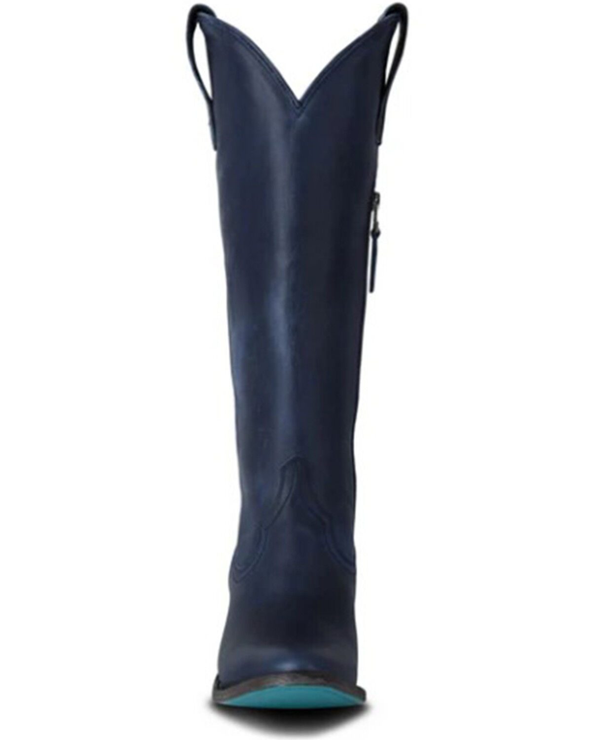 Image #4 - Lane Women's Plain Jane Tall Western Boots - Round Toe, Navy, hi-res