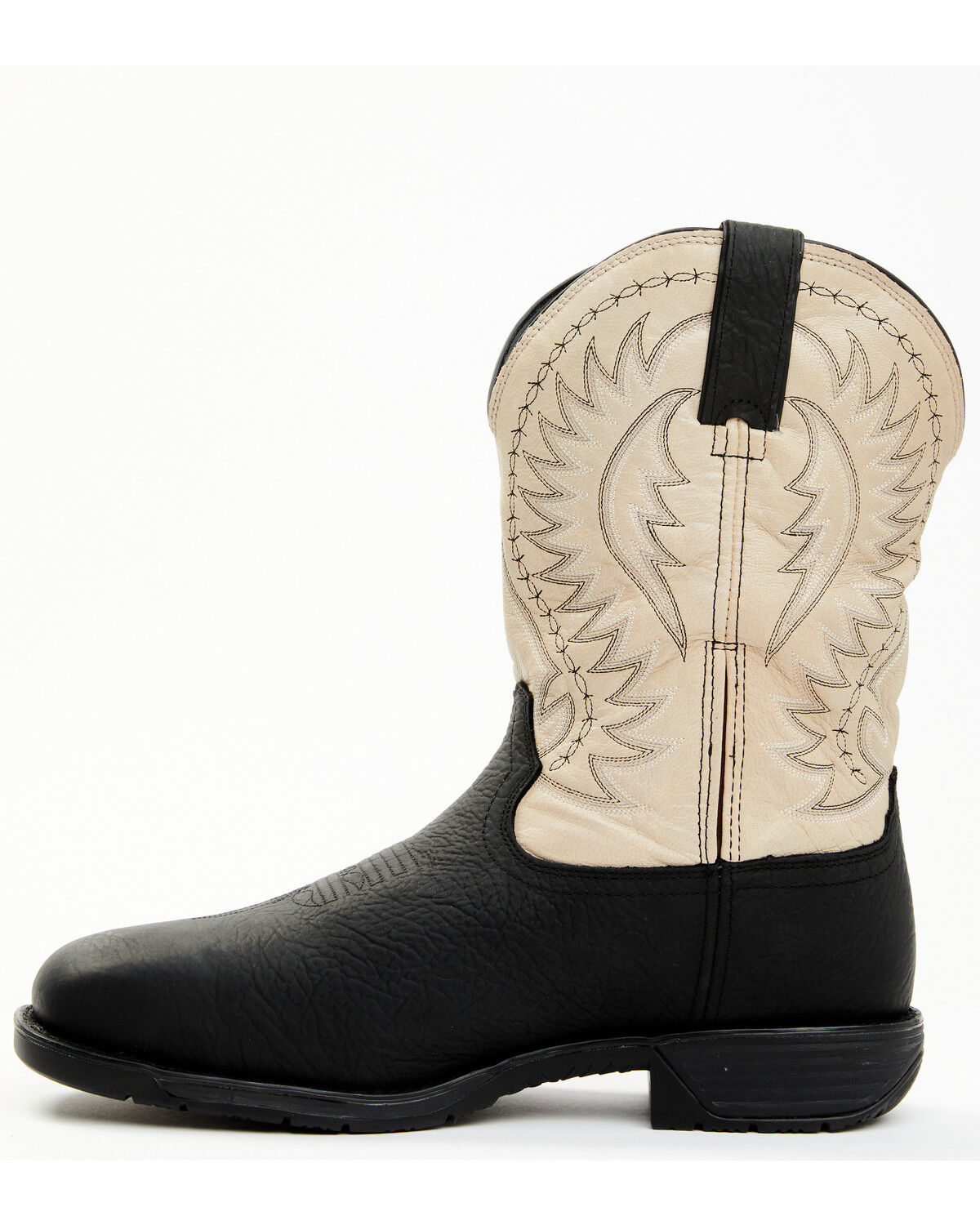 Image #3 - Rocky Men's Rugged Trail Pull On Western Work Boots - Steel Toe, , hi-res
