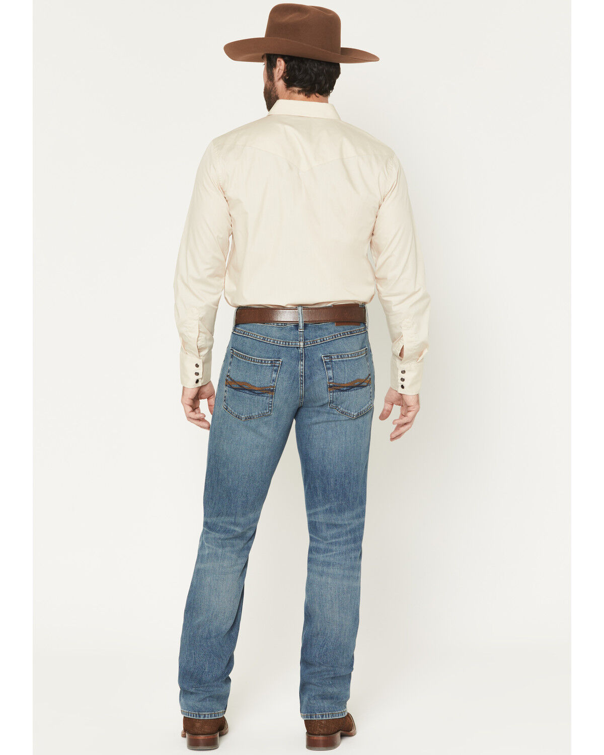 Image #3 - RANK 45® Men's Rider-Flex Roadrunner Wash Ambush Slim Straight 4-Way Stretch Denim Jeans, Medium Wash, hi-res