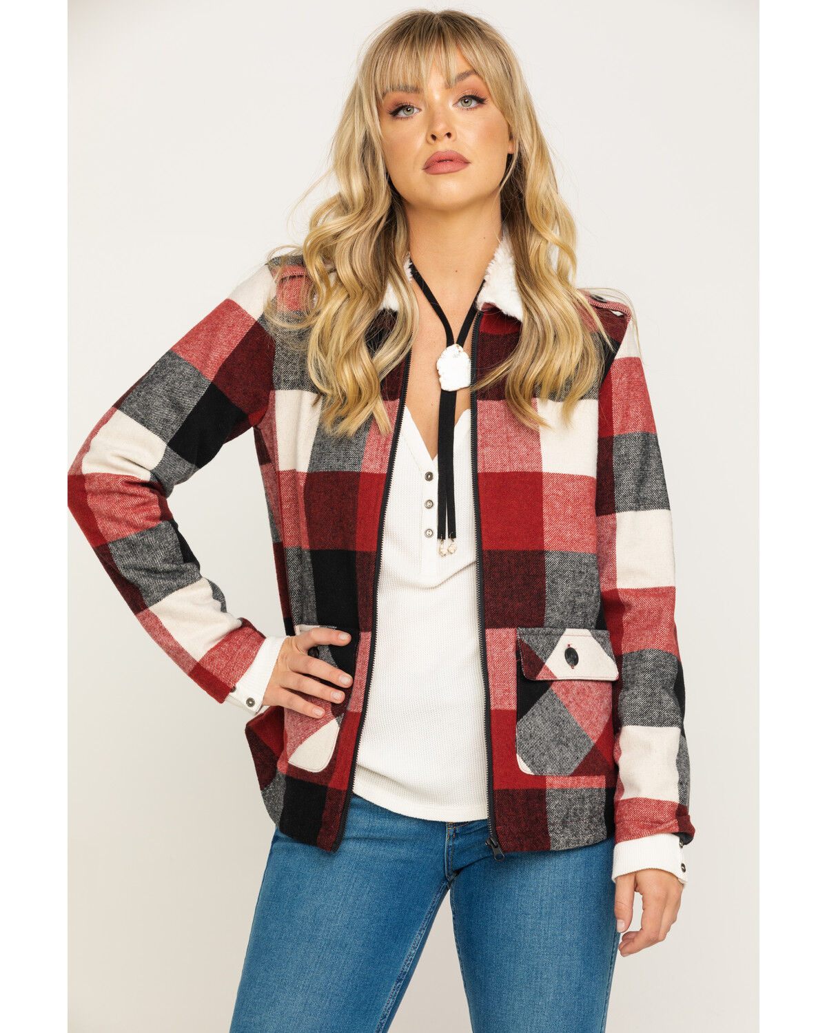 plaid shirt jacket womens