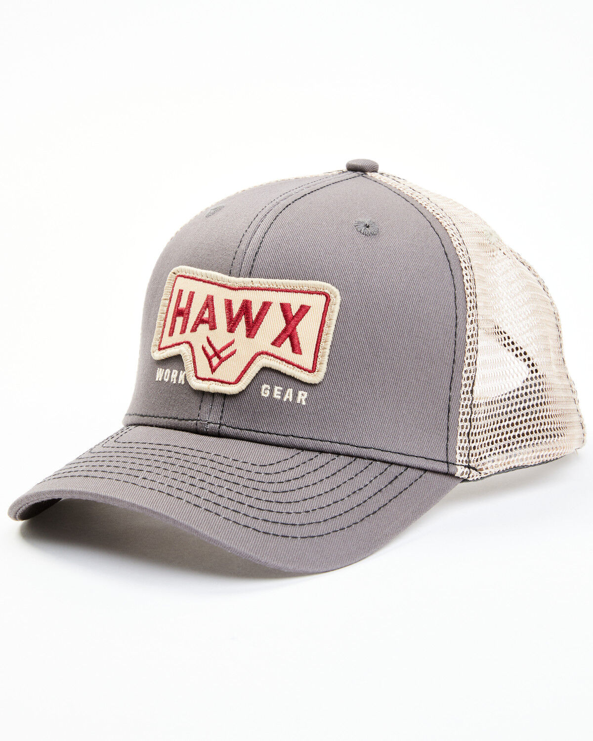 Image #1 - Hawx Men's Logo Patch Ball Cap, Grey, hi-res
