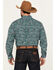 Cinch Men's Paisley Print Long Sleeve Button Down Western Shirt, Teal, hi-res
