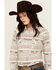 Image #2 - Rough Stock by Panhandle Women's Southwestern Striped Long Sleeve Pearl Snap Stretch Western Shirt, Cream, hi-res