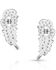 Image #2 - Montana Silversmiths Women's Small Smitten Feather Earrings, Silver, hi-res