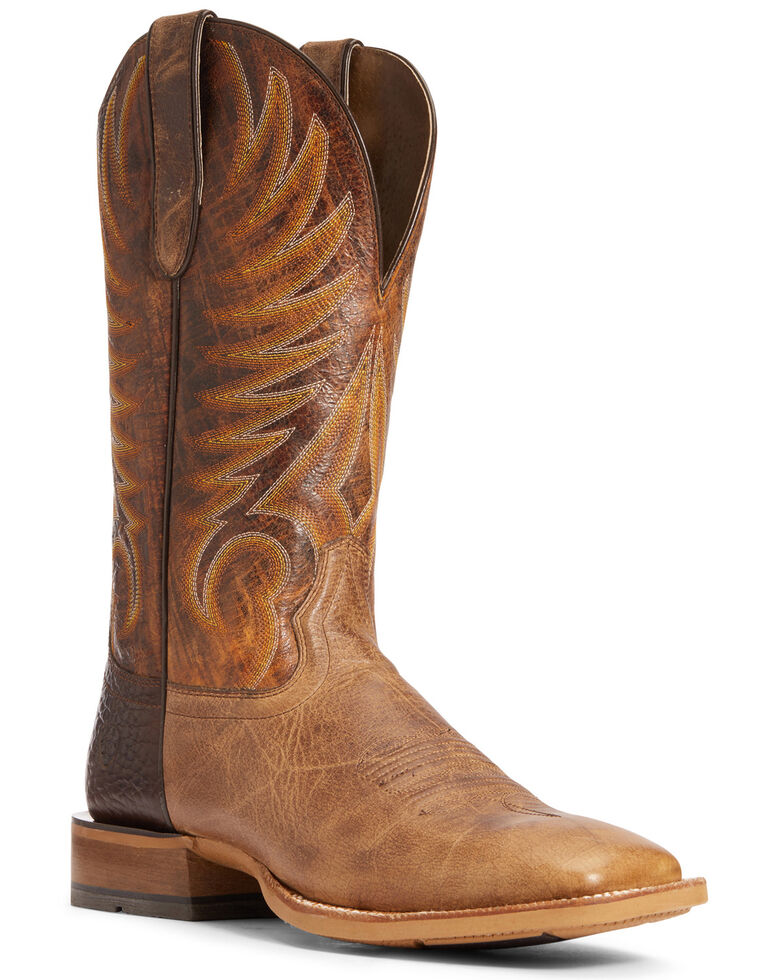 Ariat Men's Toledo Crunch Western Boots - Wide Square Toe, Brown, hi-res