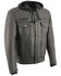 Image #2 - Milwaukee Leather Men's Vented Utility Pocket Leather Motorcycle Jacket -4X, Black, hi-res