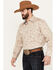 Image #2 - Stetson Men's Paisley Long Sleeve Western Snap Shirt , Lt Brown, hi-res