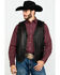 Image #1 - Scully Leatherwear Men's Leather Buck Stitch Vest, Brown, hi-res