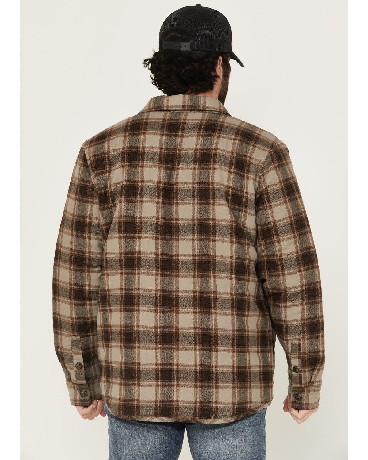 Image #4 - Brothers and Sons Men's Schefter Plaid Print Shirt Jacket, Medium Grey, hi-res