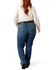 Image #3 - Ariat Women's Medium Wash Mid Rise Leslie Slim Trouser Stretch Denim Jeans - Plus, Medium Wash, hi-res