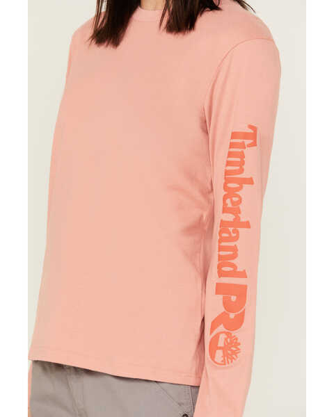 Image #3 - Timberland Pro Women's Cotton Core Long Sleeve Tee, Pink, hi-res