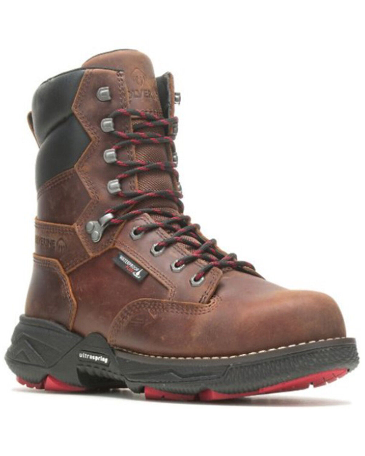 Image #1 - Wolverine Men's 8" Hellcat Fuse DuraShocks® UltraSpring™ Waterproof Boots - Composite Toe, Tan, hi-res