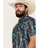 Image #2 - Rock & Roll Denim Men's Southwestern Print Short Sleeve Pearl Snap Western Shirt , Dark Grey, hi-res