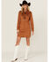 Image #1 - Wrangler Retro Women's Suede Long Sleeve Mini Dress, Brown, hi-res