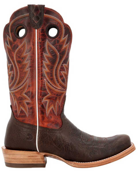 Image #2 - Durango Men's PRCA Collection Shrunken Bullhide Western Boots - Square Toe , Brown, hi-res