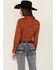 RANK 45® Women's Outdoor Riding Vented Yoke Long Sleeve Snap Shirt, Rust Copper, hi-res