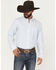 Image #1 - Wrangler X Cody Johnson Men's Non-Solid Solid Long Sleeve Button-Down Western Shirt, Blue, hi-res