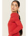 Image #2 - Free People Women's Iris Layering Off The Shoulder Long Sleeve Shirt, Red, hi-res