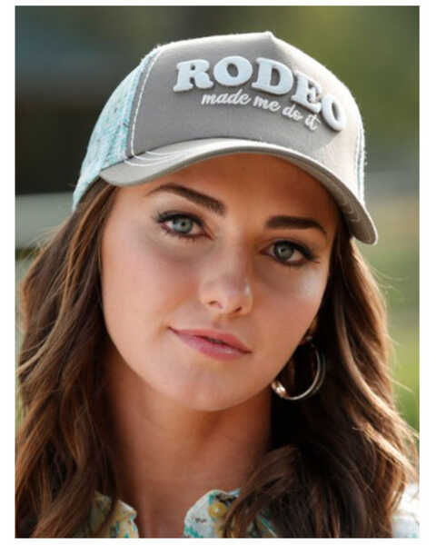 Cruel Girl Women's Rodeo Made Me Do It Mesh-Back Trucker Cap , Brown, hi-res