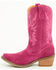 Image #3 - Dingo Girls' Thunder Road Suede Western Boots - Snip Toe, Pink, hi-res