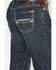 Image #4 - Rock & Roll Denim Men's Revolver Dark Wash Slim Straight Pleather Embroidered Stretch Denim Jeans, Dark Wash, hi-res