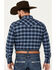 Image #4 - Pendleton Men's Wyatt Plaid Print Long Sleeve Snap Western Shirt, Dark Blue, hi-res