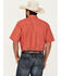 Image #4 - Cinch Men's Geo Print Short Sleeve Button-Down Western Shirt, Red, hi-res