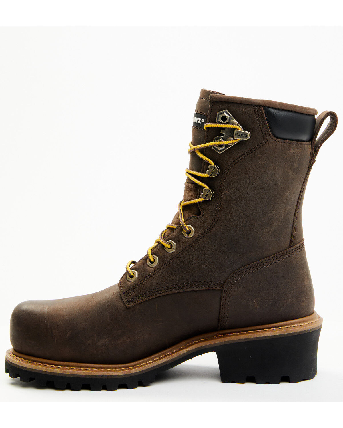 Image #3 - Hawx Men's Waterproof Insulated Logger Work Boots - Composite Toe, Brown, hi-res