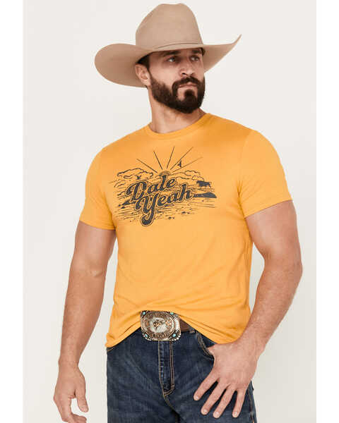 Rock & Roll Denim Men's Dale Yeah Graphic Western T-Shirt, Mustard, hi-res