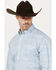 Image #2 - George Strait by Wrangler Men's Paisley Print Long Sleeve Button-Down Western Shirt, Blue, hi-res