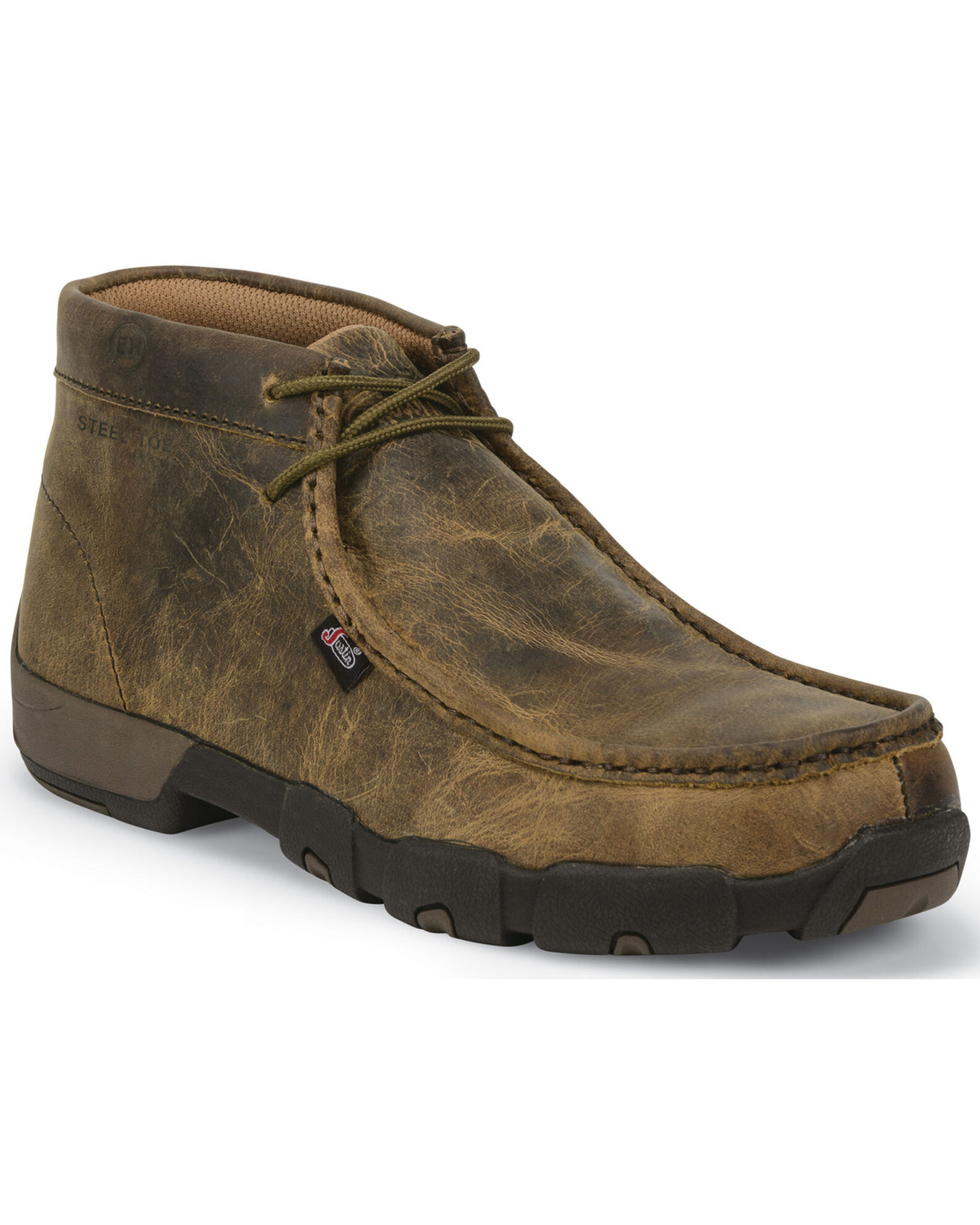 Justin steel toe mocs deals