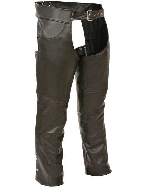 Image #1 - Milwaukee Leather Men's Classic Chap With Jean Pockets - 4X, Black, hi-res