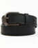 Image #1 - Brothers and Sons Men's Lagos Brass Buckle Belt, Black, hi-res
