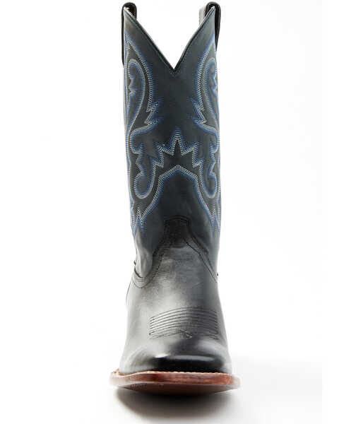 Image #4 - Cody James Men's Embroidered Western Boots - Broad Square Toe, Navy, hi-res