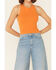 Image #3 - Free People Women's Hayley Racerback Brami, Orange, hi-res