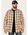 Image #1 - Brothers and Sons Men's Plaid Print Long Sleeve Button Down Flannel Shirt, Sand, hi-res