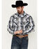 Image #1 - Cowboy Hardware Men's Hermosillo Plaid Print Long Sleeve Snap Western Shirt, Black, hi-res