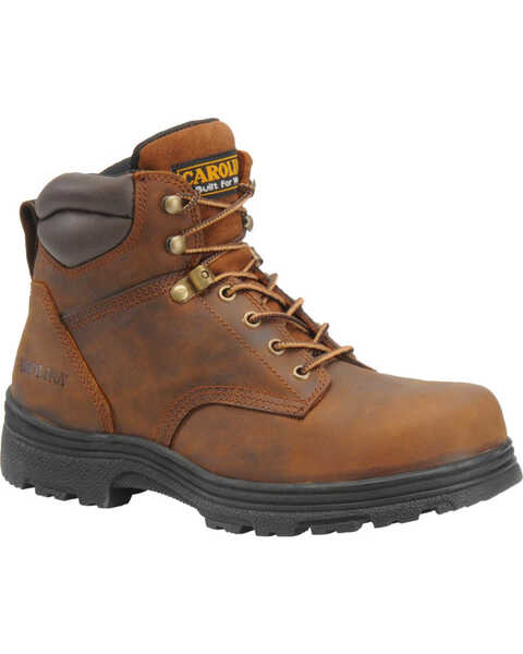 Carolina Men's Waterproof Work Boots - Round Toe, Brown, hi-res