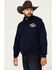 Image #3 - Changes Men's Boot Barn Exclusive Coors Banquet Logo Hooded Sweatshirt , Navy, hi-res