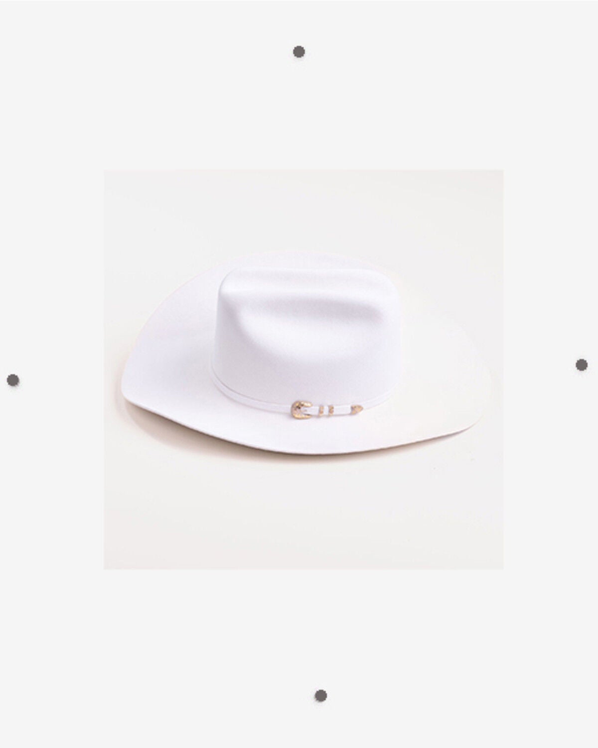 Image #2 - Larry Mahan Superior 500X Felt Cowboy Hat, White, hi-res