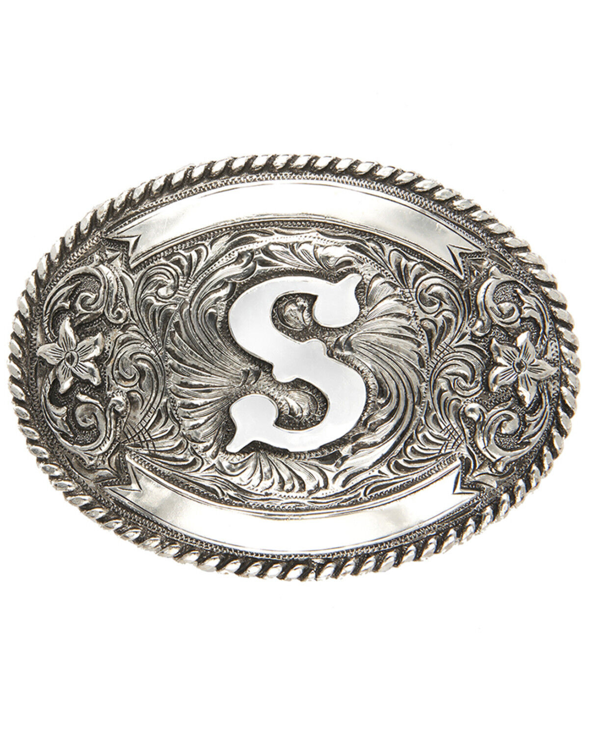 Image #1 - Cody James Men's Initial S Belt Buckle, Silver, hi-res