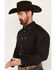 Ariat Men's Vance Geo Print Long Sleeve Button-Down Western Shirt - Tall, Black, hi-res