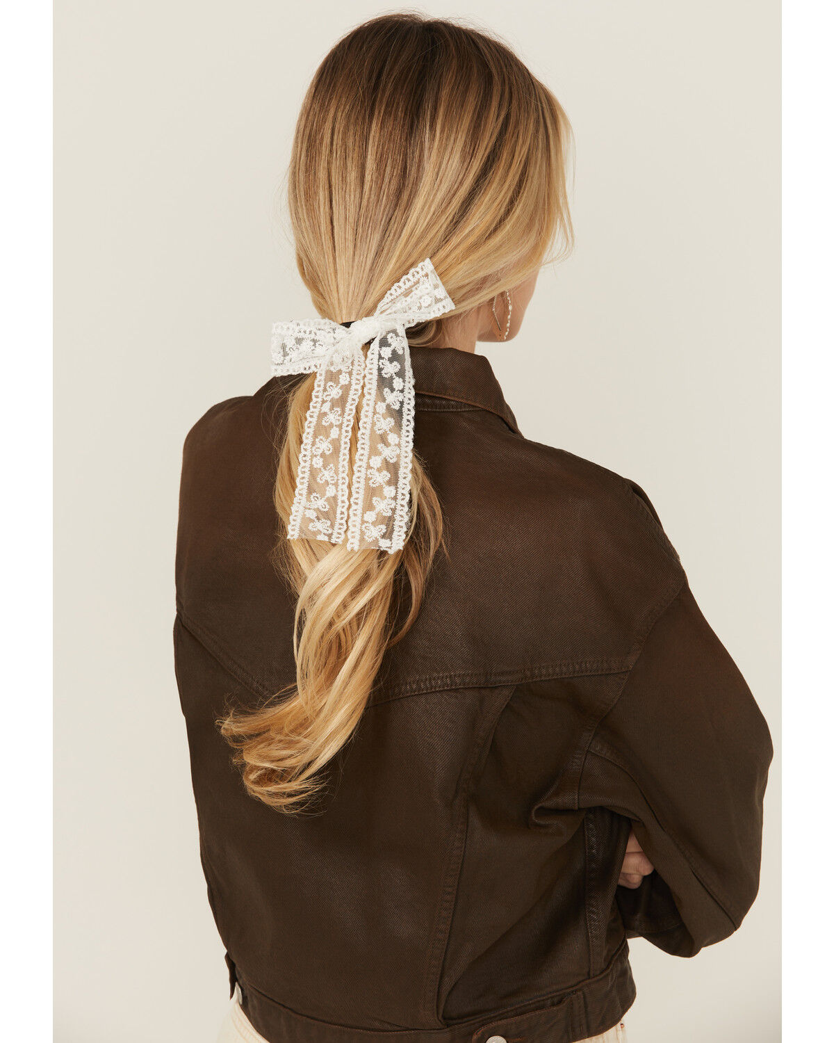 Image #1 - Shyanne Women's Bow Hair Ties - 2 Piece, Black/white, hi-res