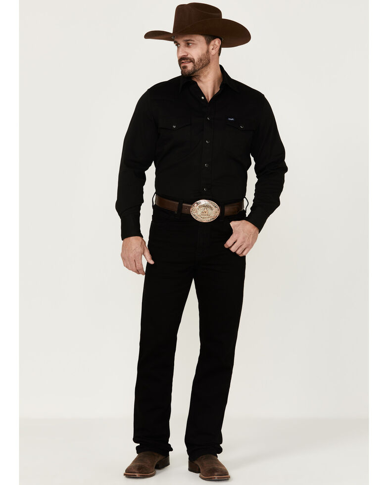 Blue Ranchwear Men's Durango Black Wash Stretch Slim Straight Jeans  , Black, hi-res