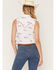 Image #4 - Wrangler Retro Women's Americana Horse Print Sleeveless Cropped Snap Western Shirt, White, hi-res